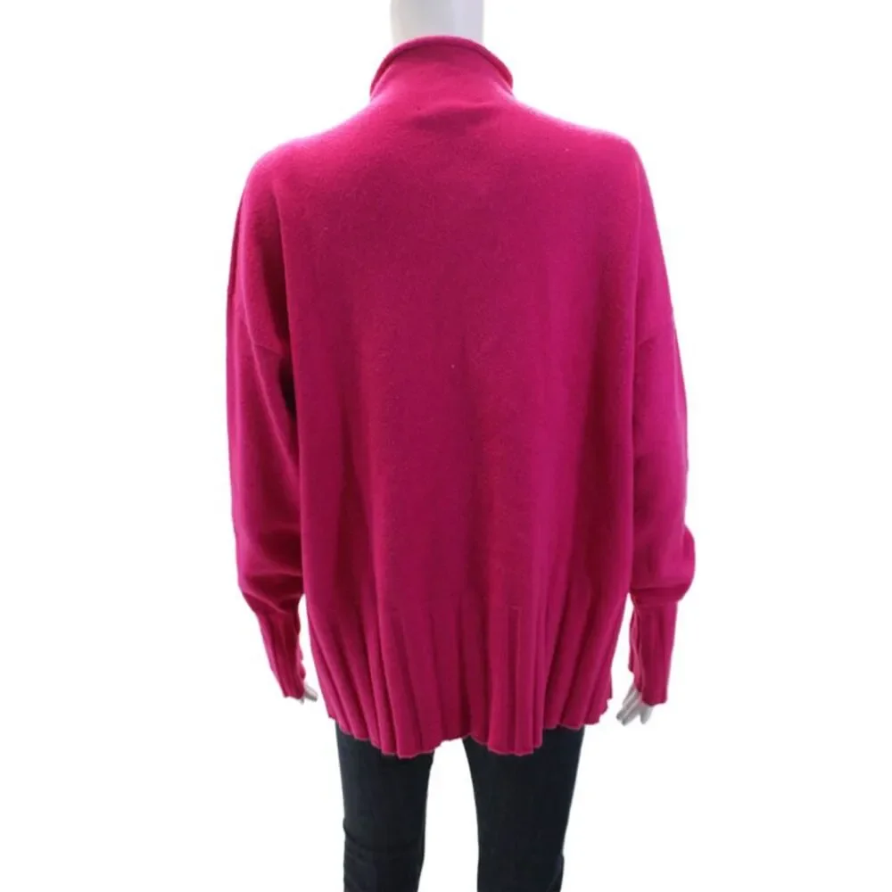 Renuar Womens Long Sleeves Pullover Turtleneck Sweater Pink Size Extra Large